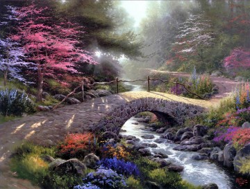 pont naturel virginie Tableau Peinture - Pont de la foi Thomas Kinkade